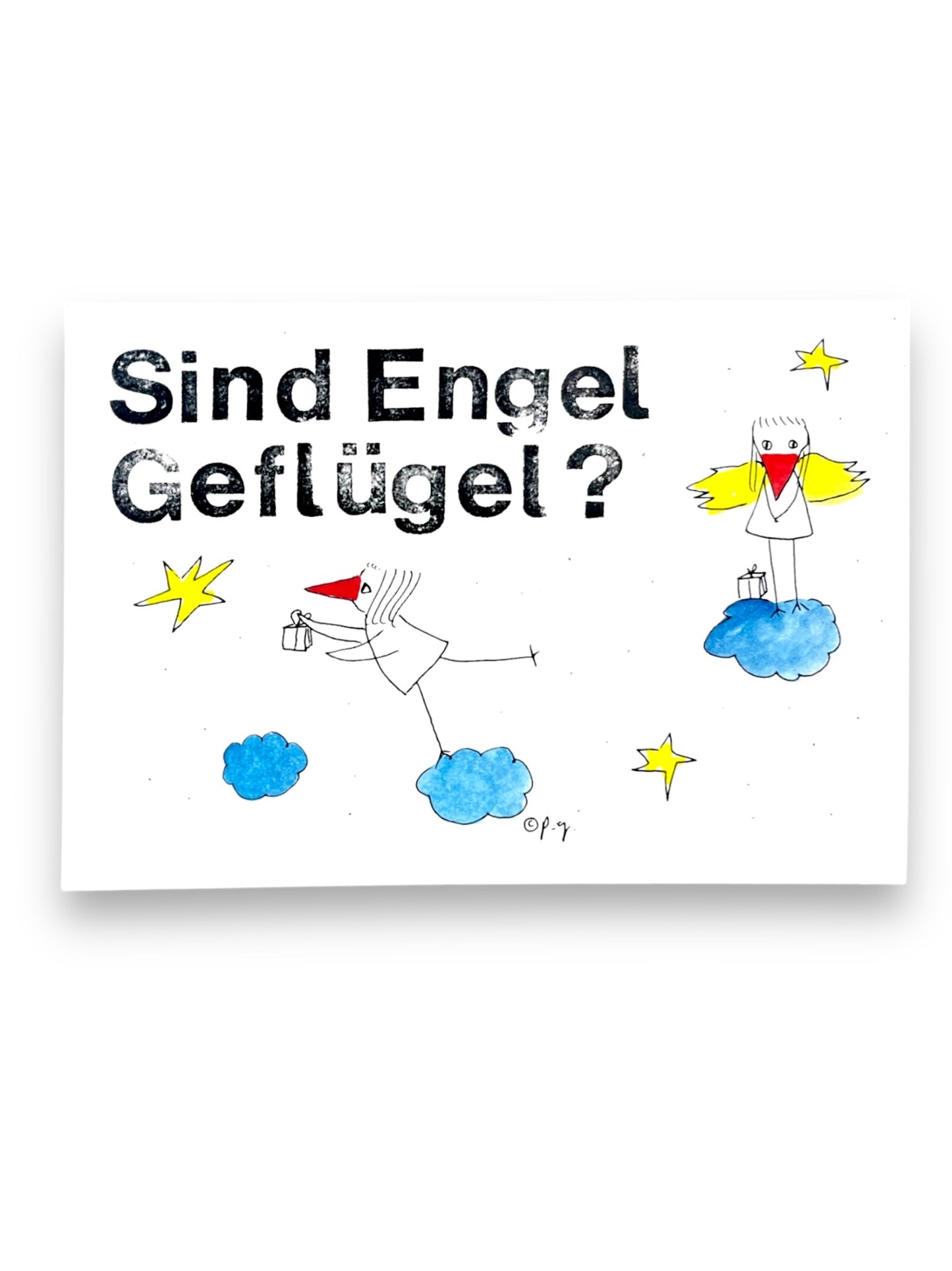 WEIHNACHTSKARTE „Sind Engel Geflügel“