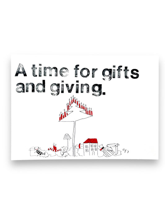 WEIHNACHTSKARTE „A time for gifts and giving“