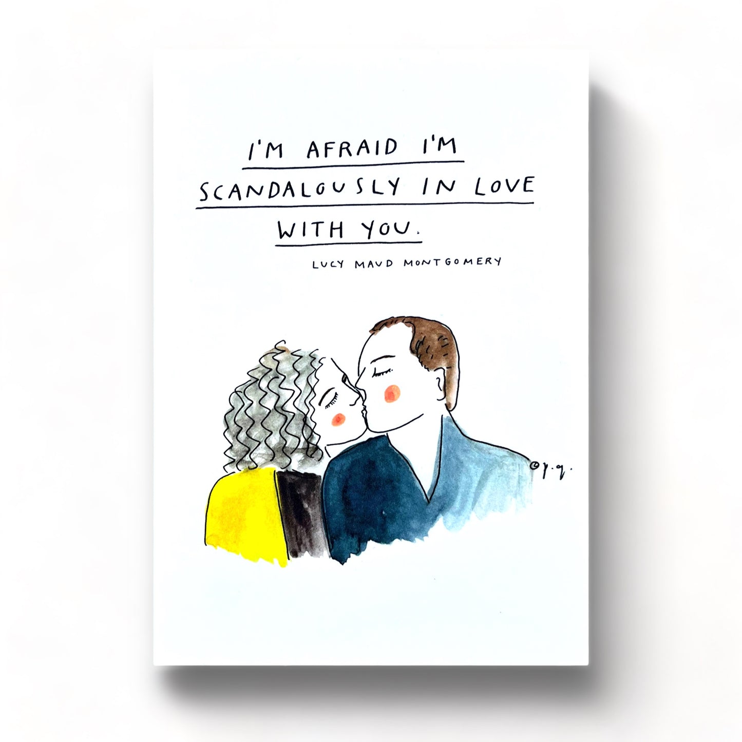 POSTKARTE: „I‘m afraid I‘m scandalously in love with you.“